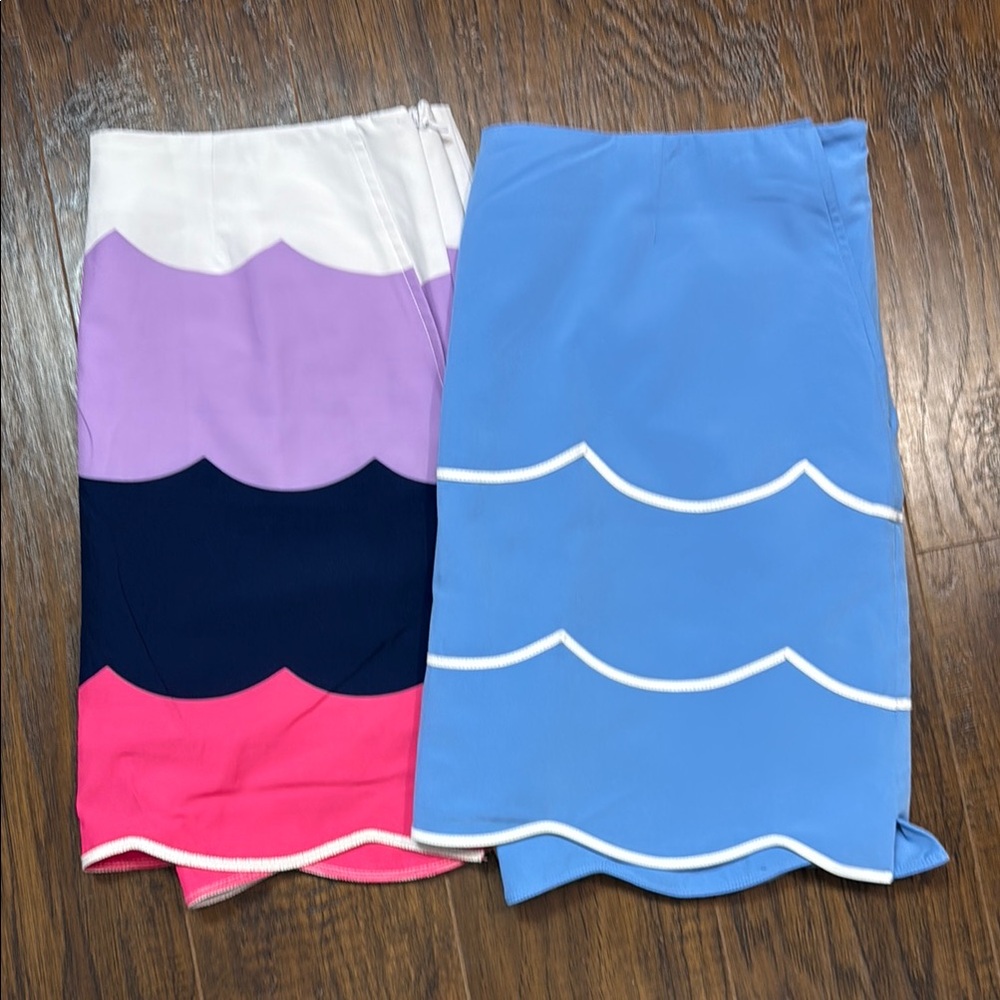 Set of 2 Golftini Colorful‎ Scalloped Women's Skort